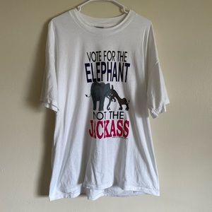 Vintage Oneita Political Cartoon Graphic T-shirt​